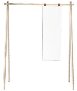 Dřevěný věšák Karup Design Hongi se zrcadlem 177 x 150 cm