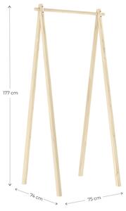 Hnědý dřevěný věšák Karup Design Hongi 177 x 75 cm