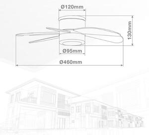 Stropní ventilátor se světlem Oristan 46cm 25W 1400lm CCT, dálkové ovládání, 3 roky záruka