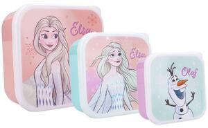Svačinové boxy Ledové království - Frozen - motiv Elsa a Olaf - sada 3ks