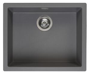Kuchyňský granitový dřez REGINOX AMSTERDAM 560 bez odkapu, barva Grey metalic (silvery)