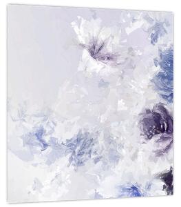 Obraz - Kvetiny, texturovaná malba (30x30 cm)