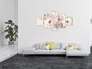 Obraz - Květiny, malba (125x70 cm)