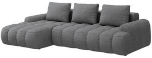Cosmopolitan Design Šedá rozkládací pohovka Linz 275 cm, levá