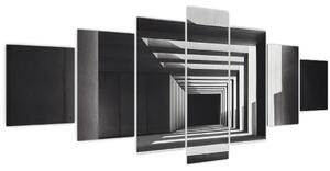 Obraz - Čtvercový tunel (210x100 cm)