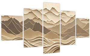 Obraz - 3D linie hor (125x70 cm)