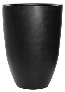 Pottery Pots Venkovní květináč kulatý Ben XL, Black (barva černá), kolekce Natural, kompozit Fiberstone, průměr 52 cm x v 72 cm, objem cca 119 l