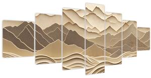 Obraz - 3D linie hor (210x100 cm)