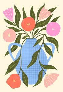 Ilustrace Wavy Flowers inVase, Melissa Donne
