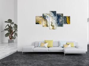 Obraz - Zlatá abstrakce (125x70 cm)