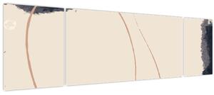 Obraz - Béžová abstrakce (170x50 cm)