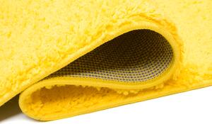 Makro Abra Běhoun Shaggy DELHI 7388A Jednobarevný žlutý Šíře: 70 cm