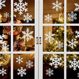 Vánoční samolepky na okna - Sněhové vločky, 27 ks