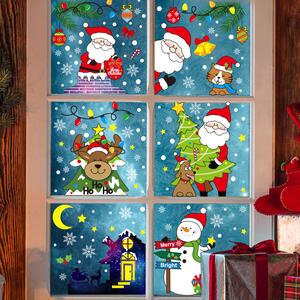 Vánoční samolepky na okna - Santa Claus - různé motivy na výběr Varianta: Varianta 2