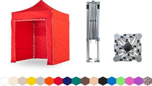 Nůžkový párty stan 2x2 m TENTino BIG HEXAGON Barva: 7A - ČERVENÁ