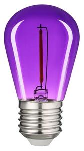 Retro barevná LED žárovka E27 0,6W 50lm fialová, filament