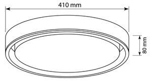 Brilagi -LED Stmív. svítidlo MATTEO LED/48W/230V 3000-6500K pr. 41 cm červená+DO