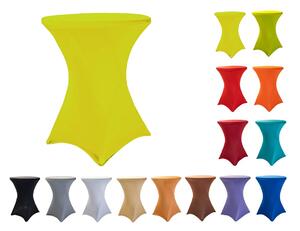 TENTino Elastický ubrus na koktejlový bistro stůl 80 cm VÍCE BAREV Barva: ŽLUTÁ