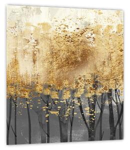 Obraz - Zlaté stromy (30x30 cm)