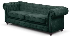 Rozkládací pohovka Infinity Chesterfield II Zelená