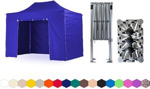 Nůžkový párty stan 2x4 m TENTino BIG HEXAGON EXTREME Barva opláštění: 8A - MODRÁ