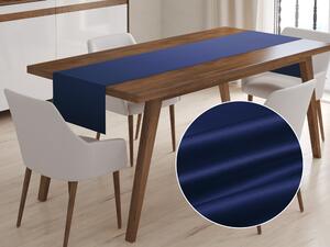 Biante Saténový běhoun na stůl polyesterový Satén LUX-L039 Námořnická modrá 20x140 cm