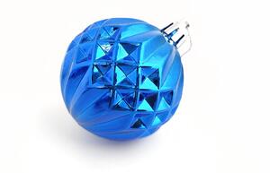 Sada vánočních ozdob na stromek, baňky, 6cm, 9ks, různé barvy Barva: Modrá