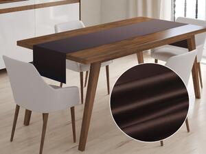 Biante Saténový běhoun na stůl polyesterový Satén LUX-L042 Čokoládově hnědý 20x120 cm