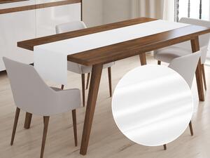 Biante Saténový běhoun na stůl polyesterový Satén LUX-L040 Bílý 35x160 cm