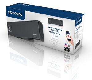 Concept QH4100 - Elektrické topení 1000/2000W Wi-Fi IP22 šedá + dálkové ovládání