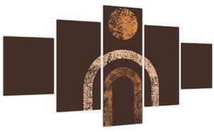 Obraz - Oranžové oblouky N⁰1 (125x70 cm)