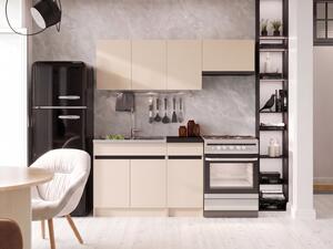 Kuchyně Piater 180, Barva: kašmír / kašmír + černá 5903211517174