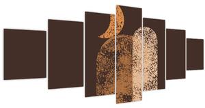 Obraz - Oranžové oblouky N⁰2 (210x100 cm)