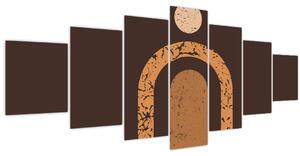 Obraz - Oranžové oblouky N⁰3 (210x100 cm)