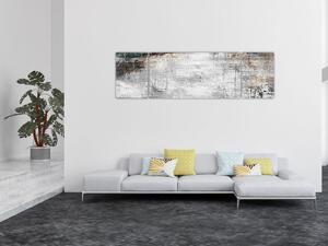 Obraz - Abstraktní texturované plátno (170x50 cm)