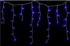 Vnitřní LED vánoční závěs - modrá, 5m, 210 LED, stále svítící, se záblesky, propojovatelný