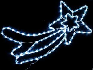 Vánoční LED dekorace, kometa, 76cm, různé barvy na výběr Barva: Teplá bílá