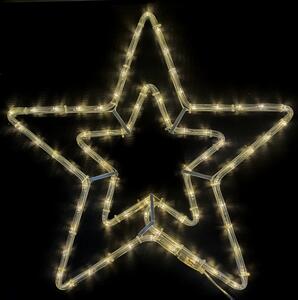 Vánoční LED dekorace, hvězda, stálé svícení, 52cm Barva: Modrá
