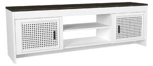 TV stolek/skříňka Donna (bílá + tmavě hnědá). 1089101