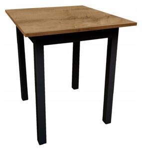 Kuchyňský stůl MINI 60 x 60 cm - dub přírodní / černá