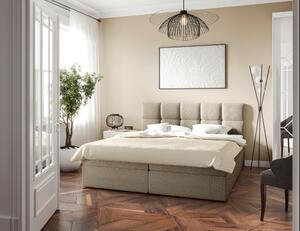 AMERICKÁ POSTEL, 140/200 cm, béžová MID.YOU - Postele s úložným prostorem, Online Only