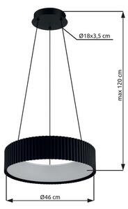 Závěsné svítidlo LED 2700 / 4000 / 6000K čierna matná IP20 GLOBO lighting KEMP 15924S