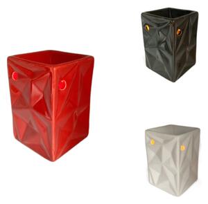 Keramická aromalampa kubistického tvaru, 11,5cm, různé barvy na výběr Barva: Červená