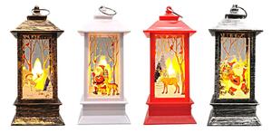 Vánoční lucernička s LED svíčkou, různé varianty, 13cm Motiv: Červená, Sob