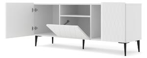 BIM TV stolek DIUNA 145 cm, bílý mat + černá