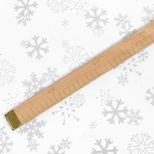 Goldea vánoční teflonová látka na ubrusy - stříbrné vločky na bílém 160 cm