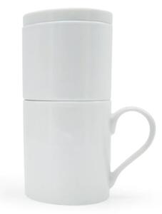 Set pro filtrovanou kávu Solo, 330 ml – porcelánový hrnek s nerezovým sítkem, bez filtrů