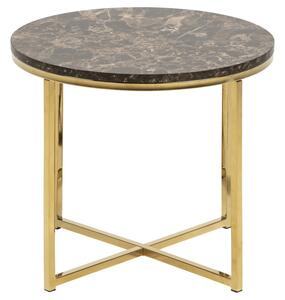 Konferenční stolek v glamour stylu Zlatý Mramor MARIE