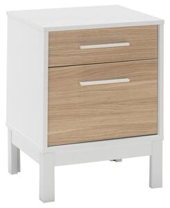 Adore Furniture Noční stolek 60x45 cm bílá/hnědá AD0025