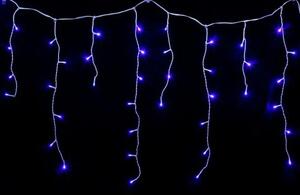 Vnitřní LED vánoční závěs - modrá, stále svítící, 2,5m, 105 LED Délka osvětelné části+délka přívodního kabelu a počet LED: 2,5m+1,5m, 105 LED
